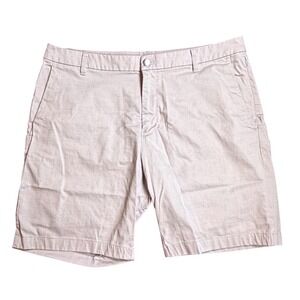 Lululemon Commission Shorts Mens 38 Light Gray Cotton Blend Stretch Golf Chino